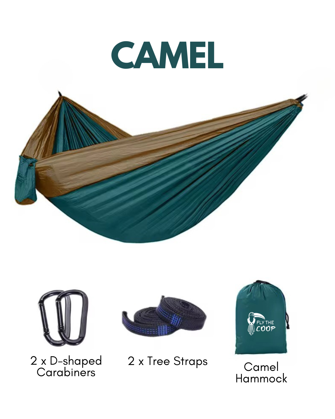 Camel hammock Lebanon — desert tone nylon, lightweight camping