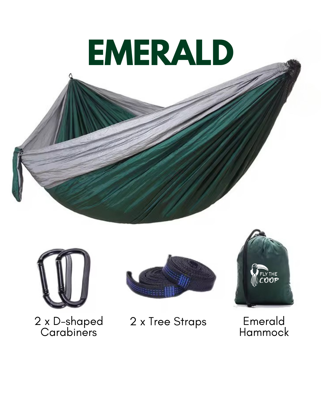 Emerald hammock Lebanon — deep green eco-friendly nylon camping