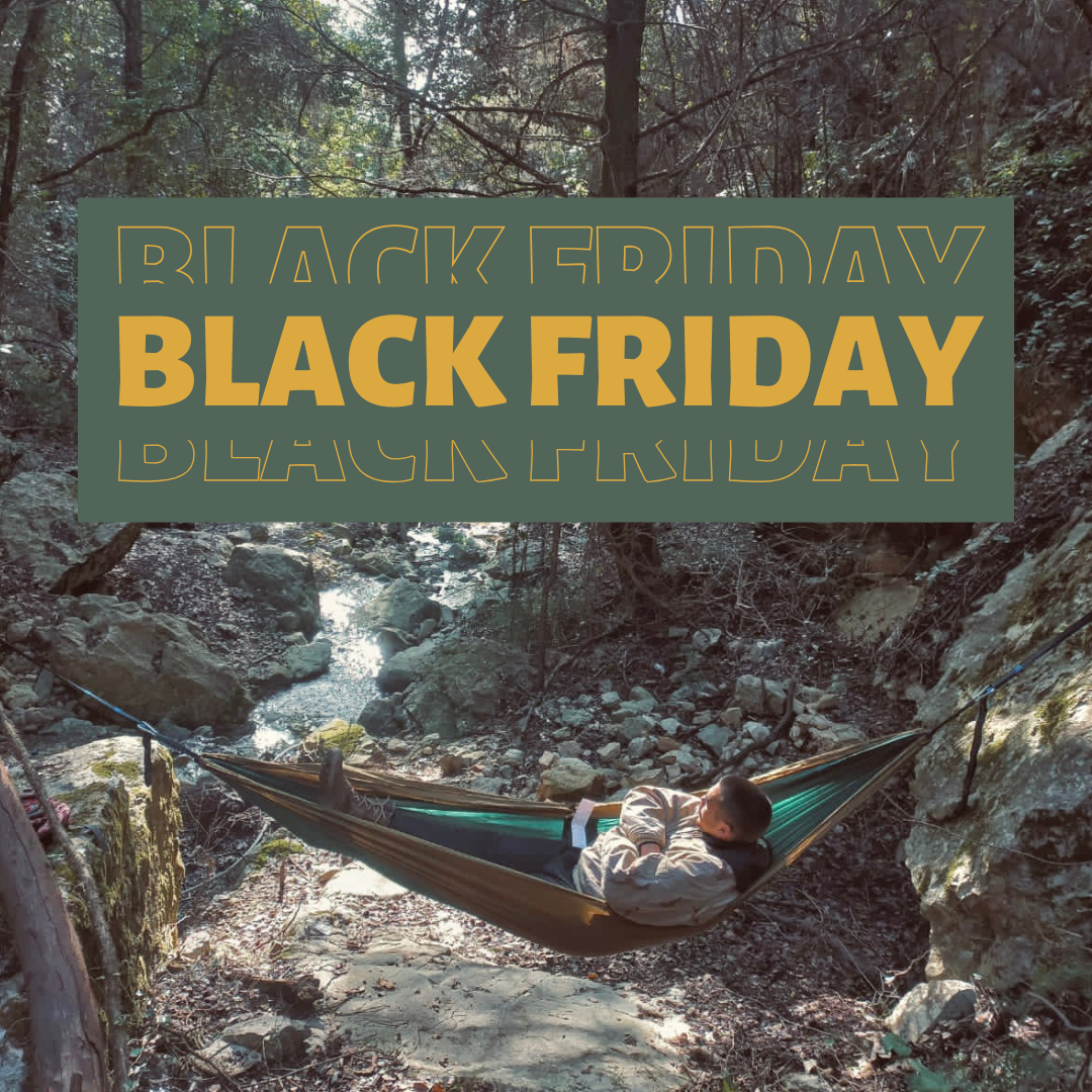 in the calm forests of Lebanon, a guy is chilling in his hammock while camping